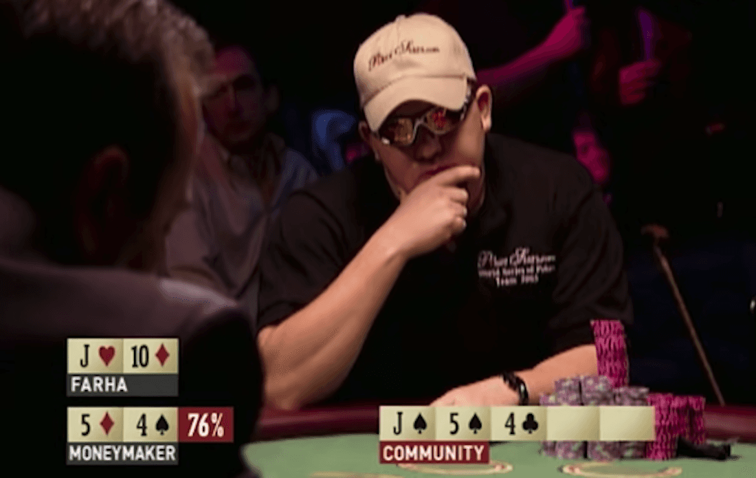 Early televised poker using hole-card cameras